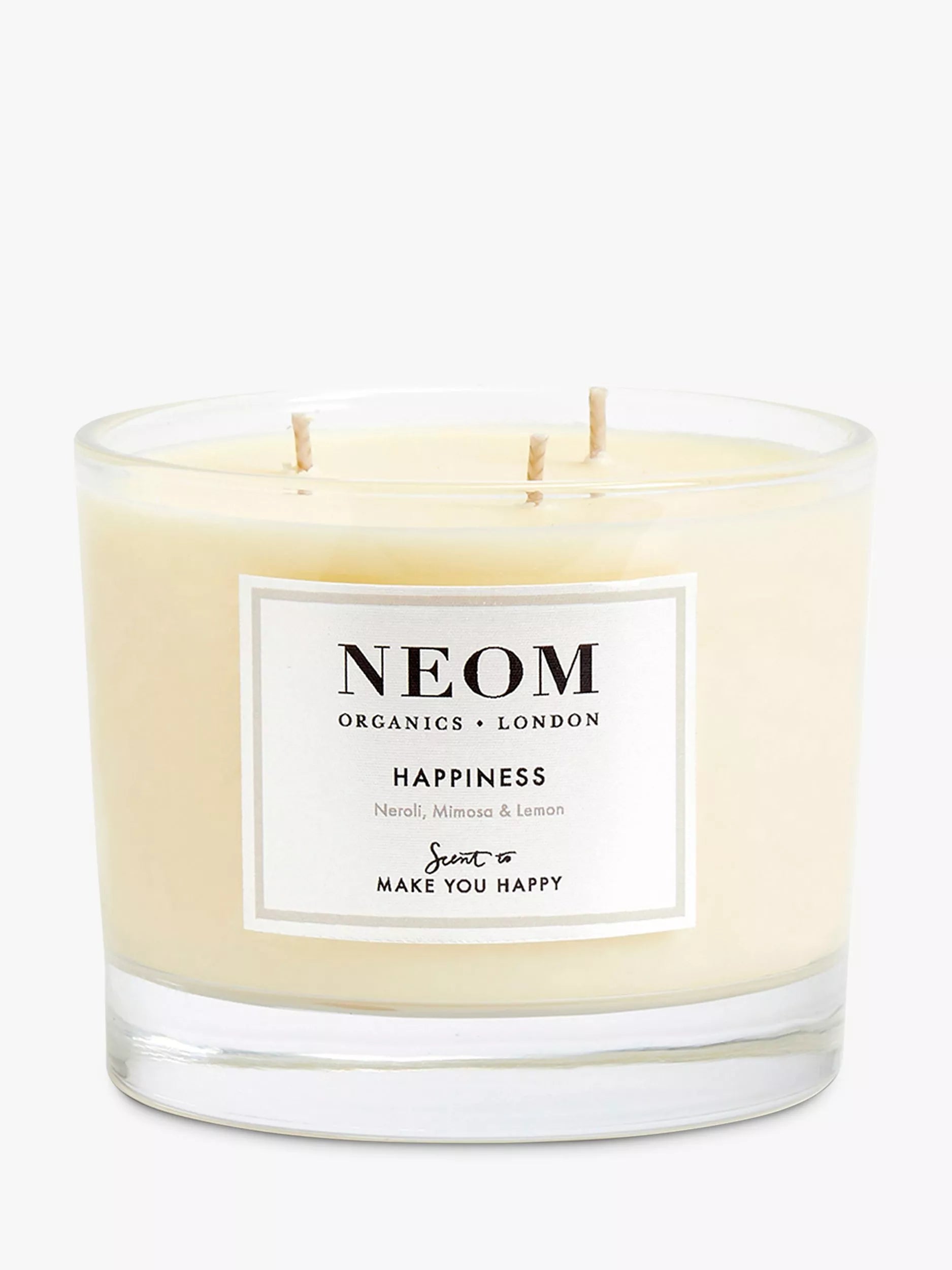 NEOM Wellbeing London Happiness 3-Wick Scented Candle - British product