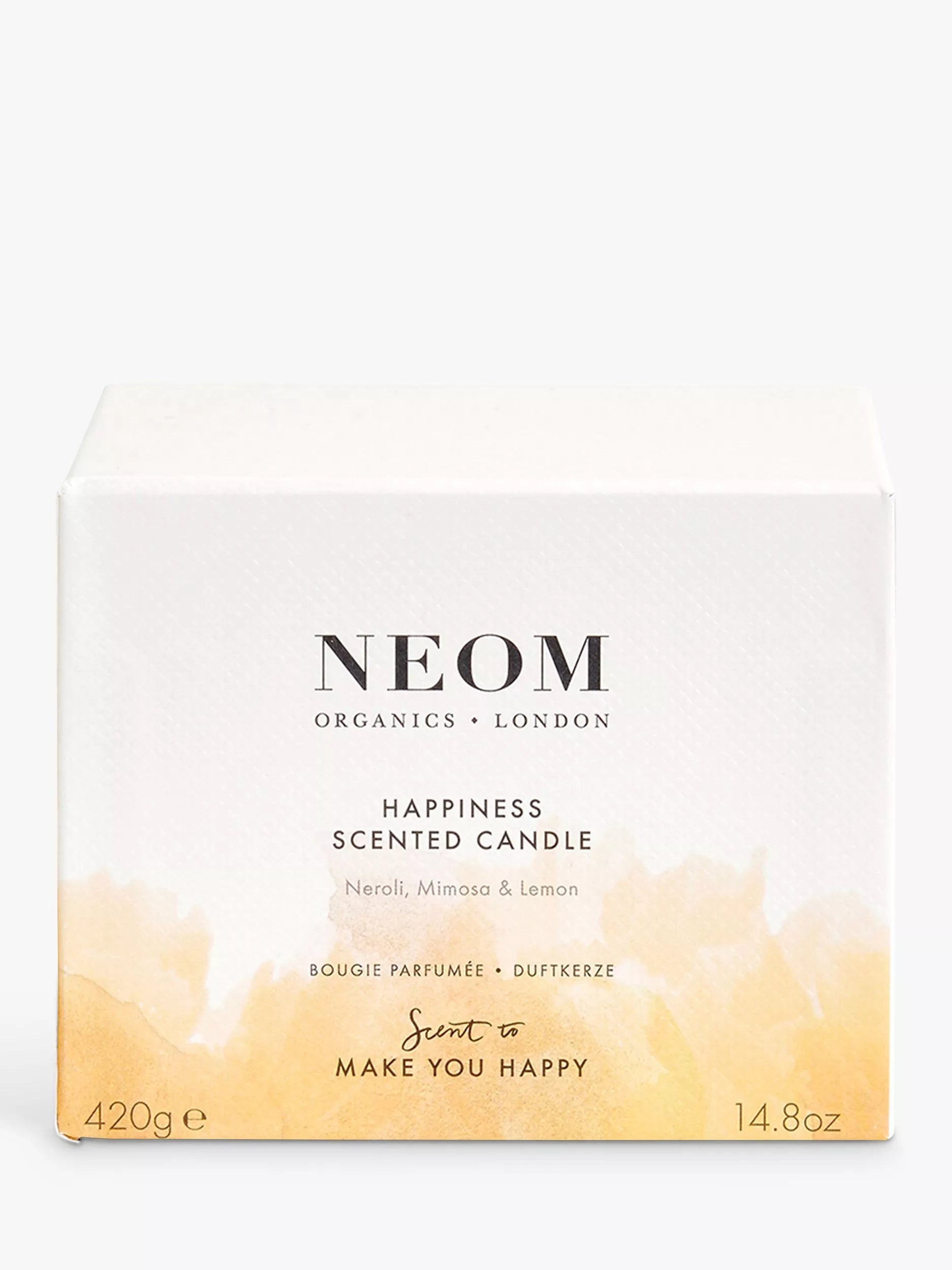 NEOM Wellbeing London Happiness 3-Wick Scented Candle - British product