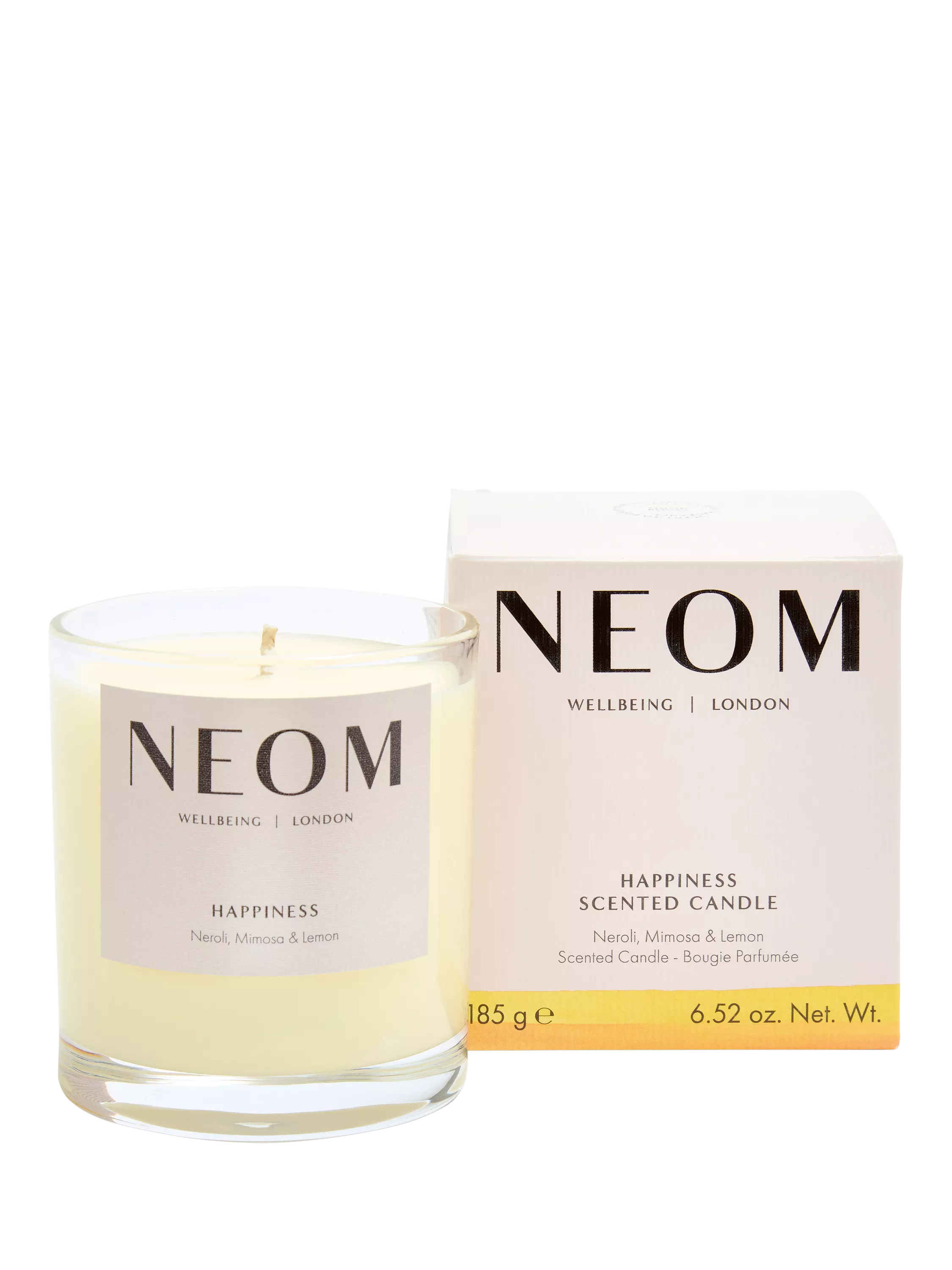 NEOM Wellbeing London Happiness scented candle 185g - British product