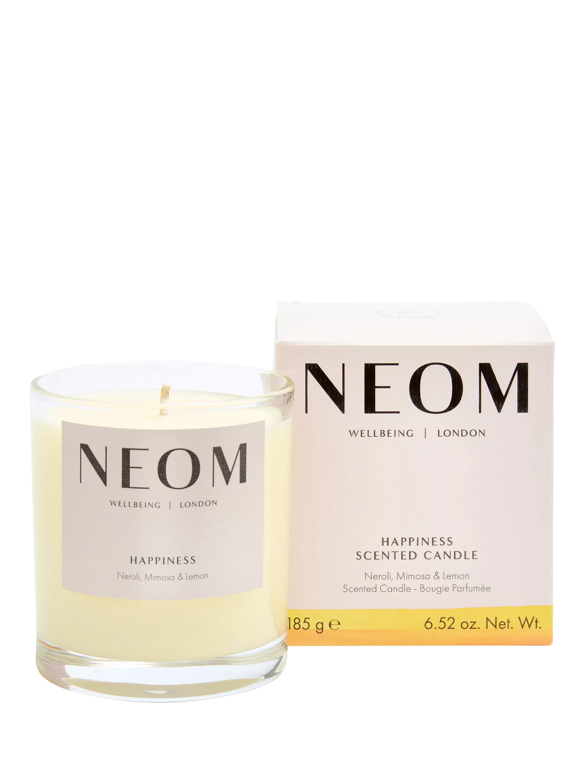 NEOM Wellbeing London Happiness scented candle 185g - British product