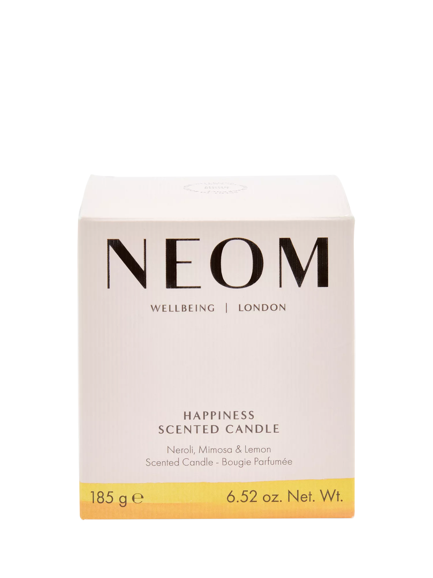 NEOM Wellbeing London Happiness scented candle 185g - British product