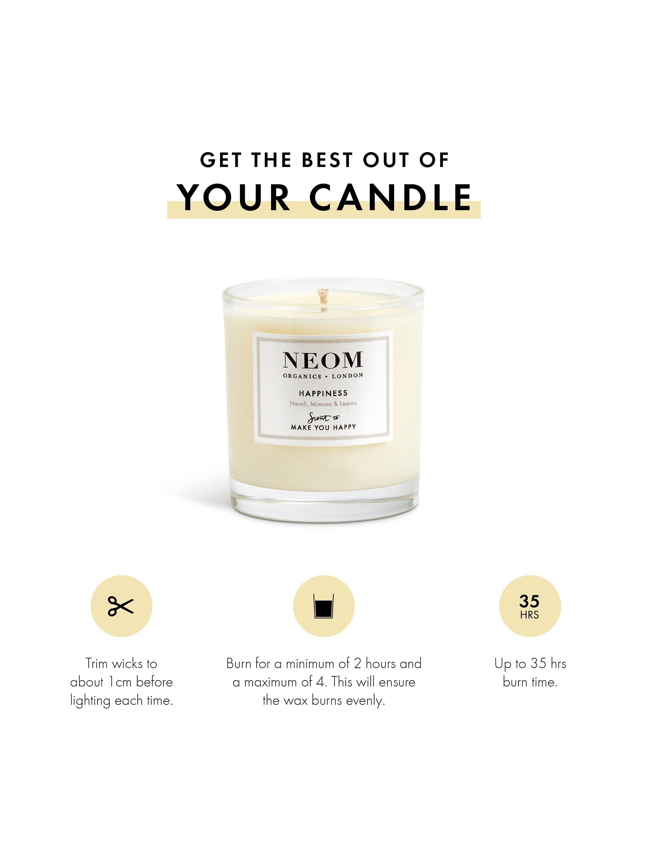 NEOM Wellbeing London Happiness scented candle 185g - British product