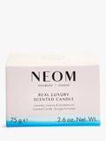 NEOM Real Luxury Travel Scented Candle, imported from the UK