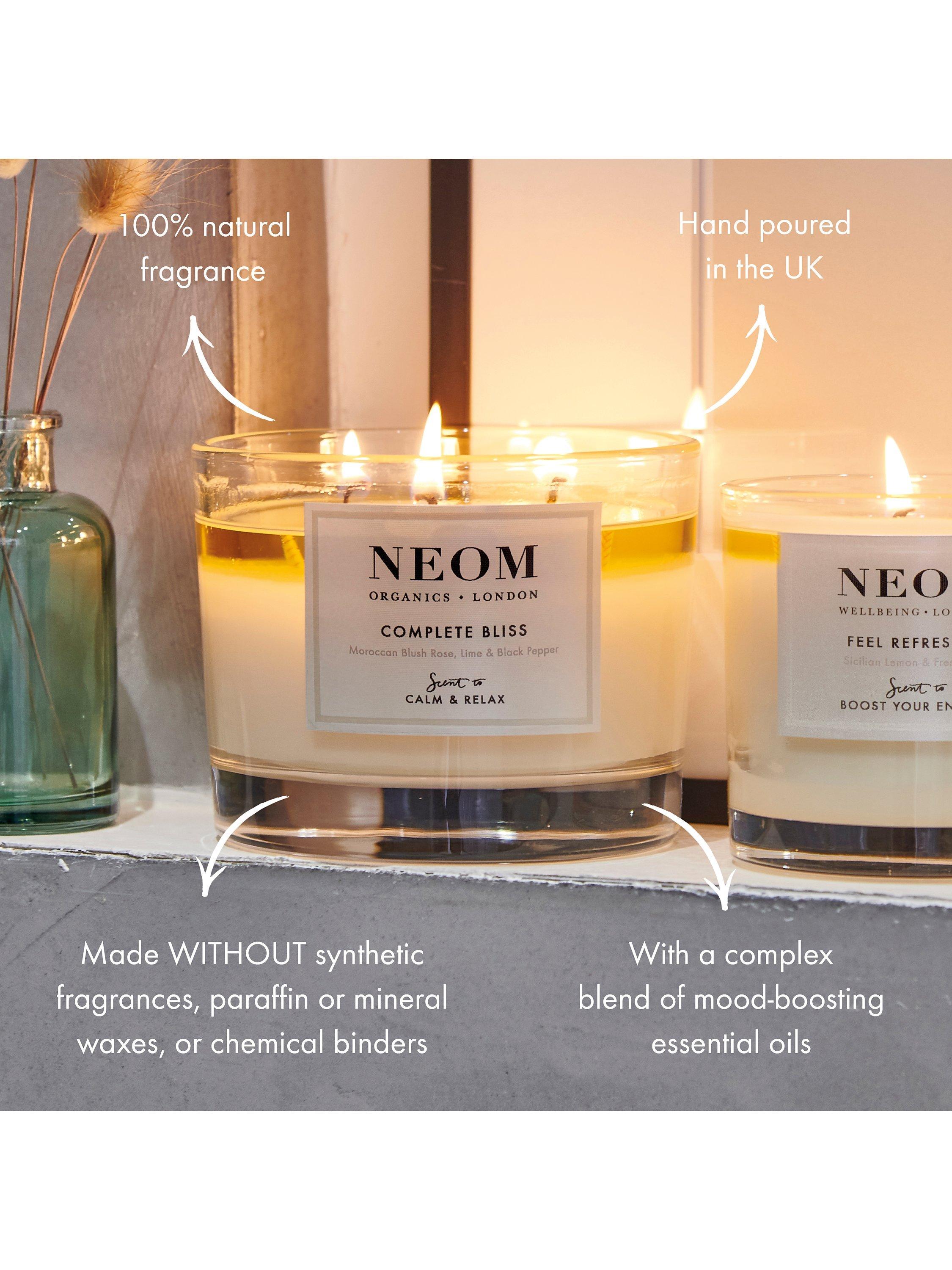 NEOM Complete Bliss scented candle, imported from the UK