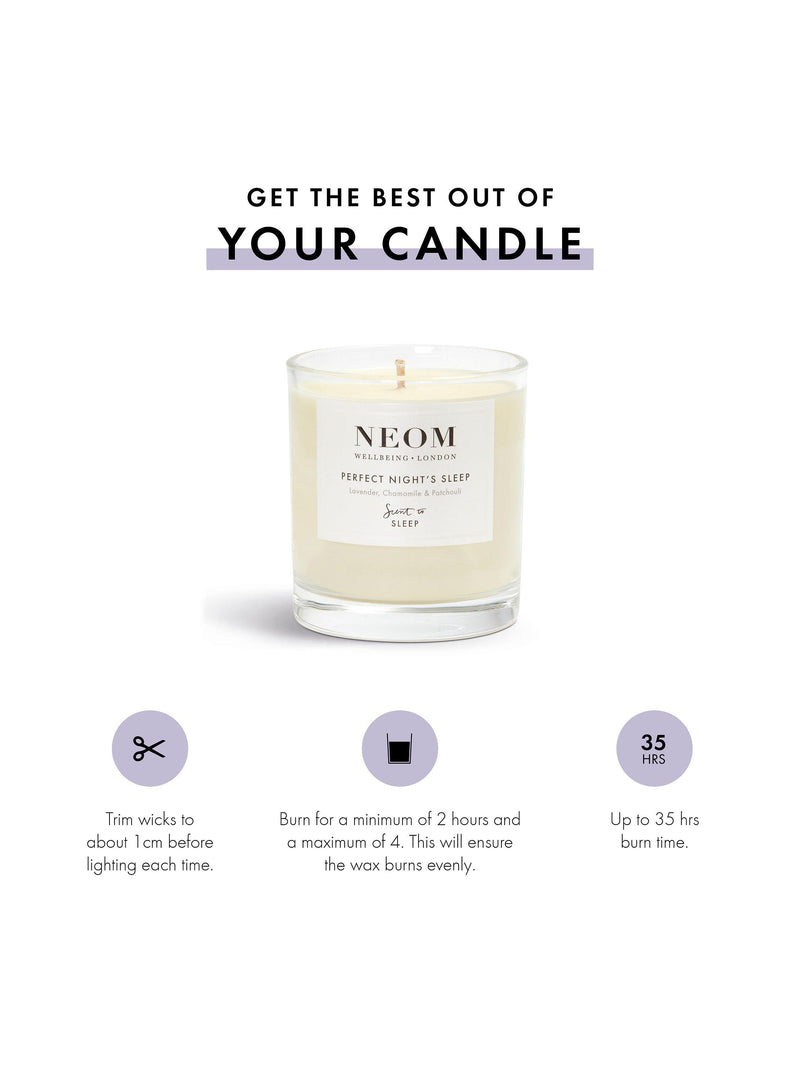 NEOM Perfect Night's Sleep scented candle, imported from the UK