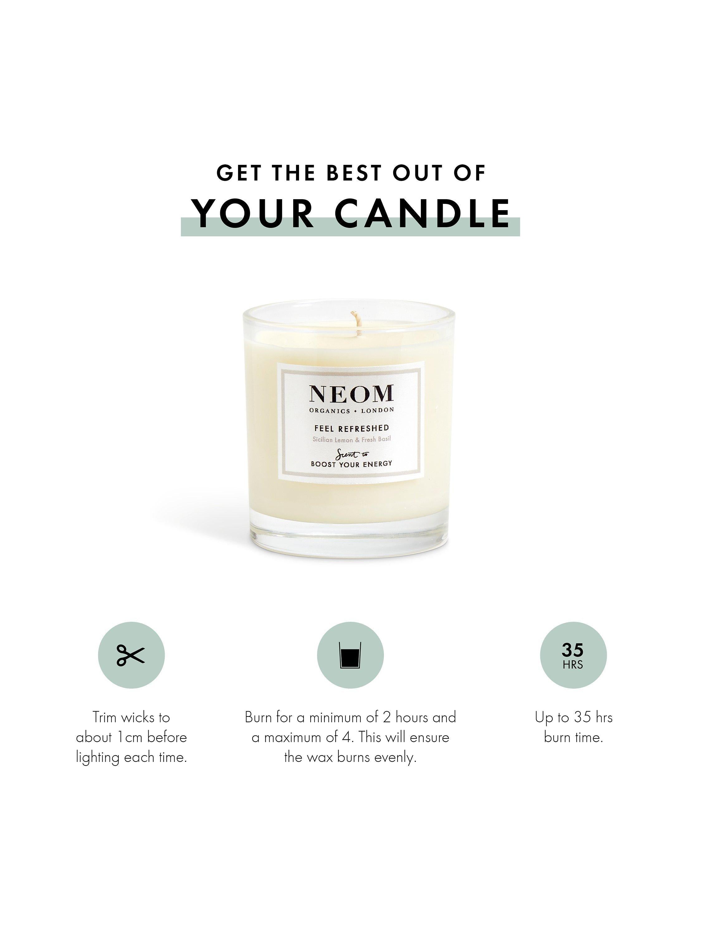 NEOM Feel Refreshed scented candle 185g, UK version