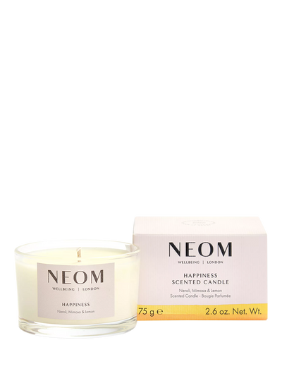 John Lewis NEOM Wellbeing London Happiness Travel Scented Candle 225g- Buy online at McGrocer