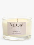 NEOM Wellbeing London Happiness travel scented candle 225g - British product