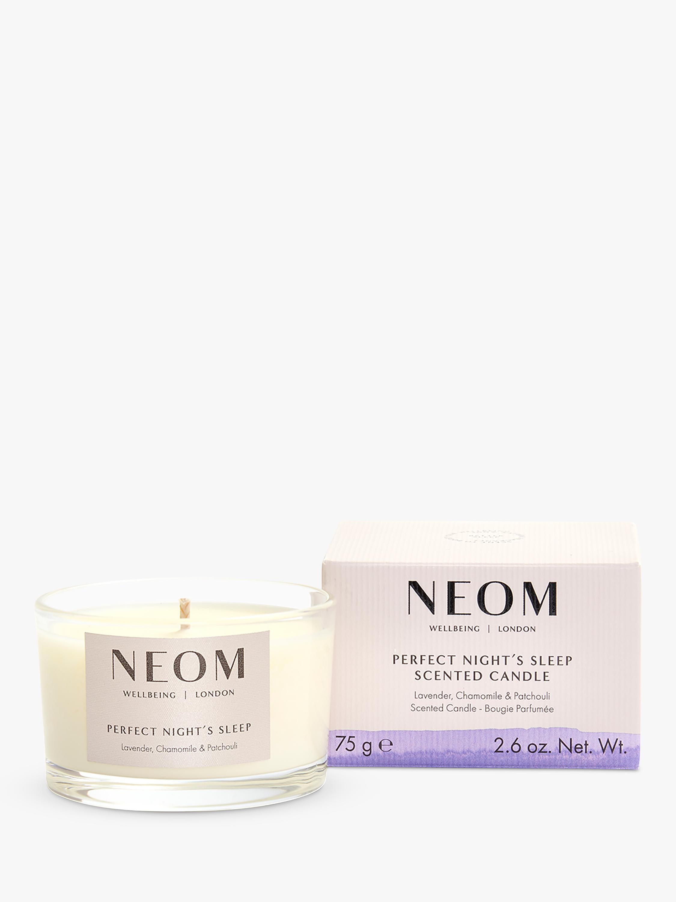 NEOM travel scented candle for sleep, imported from the UK