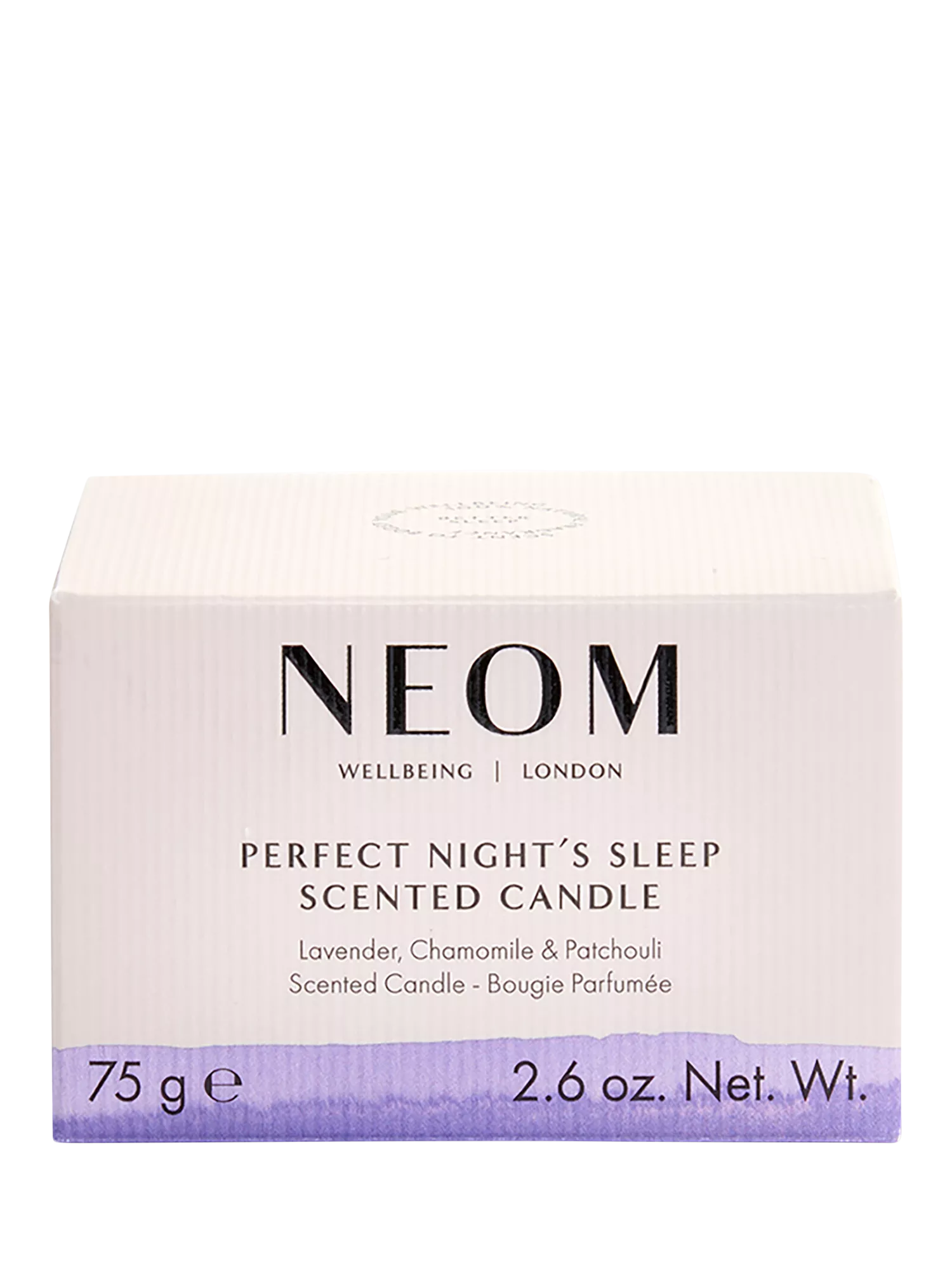 NEOM travel scented candle for sleep, imported from the UK