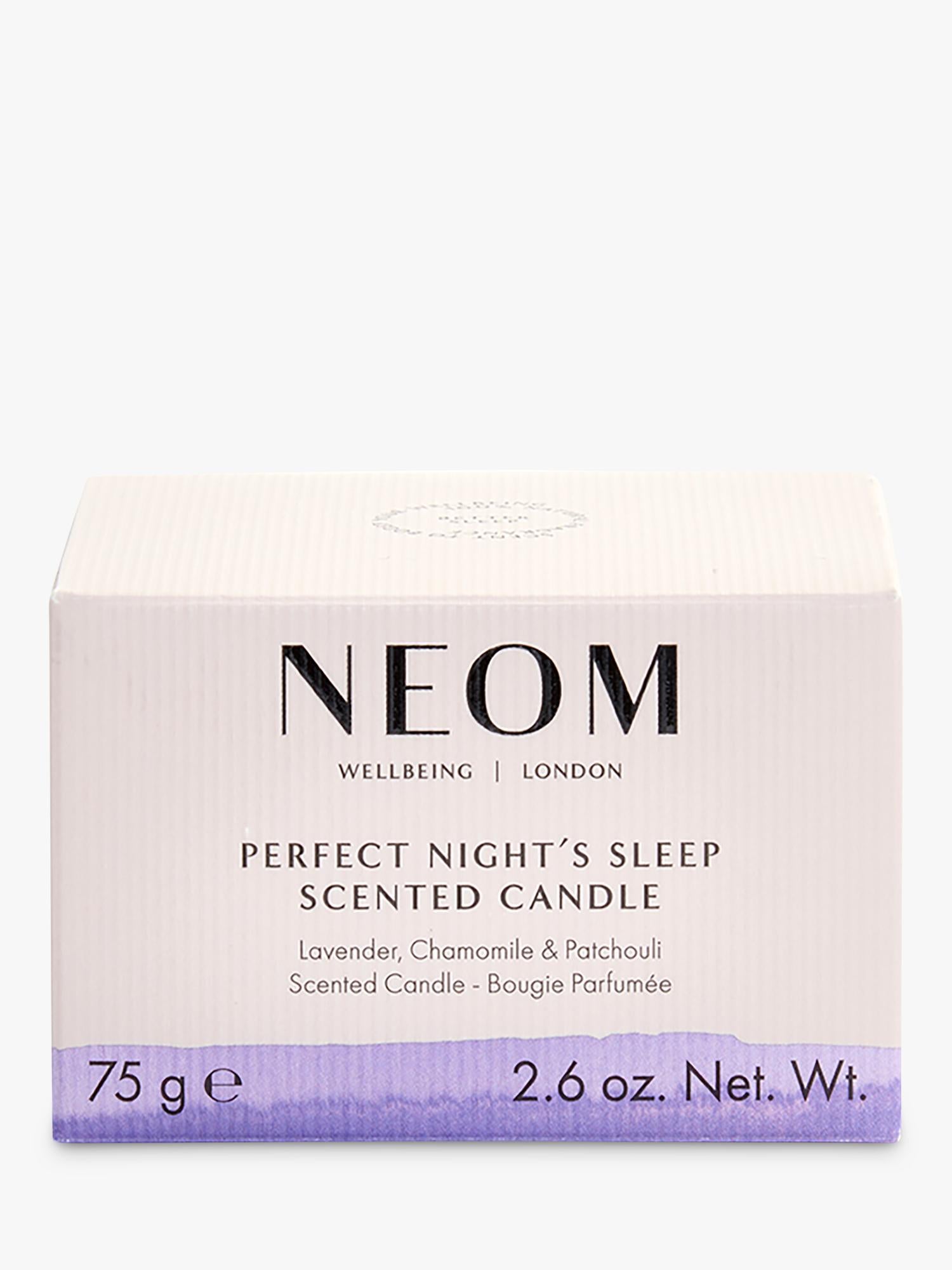 NEOM travel scented candle for sleep, imported from the UK