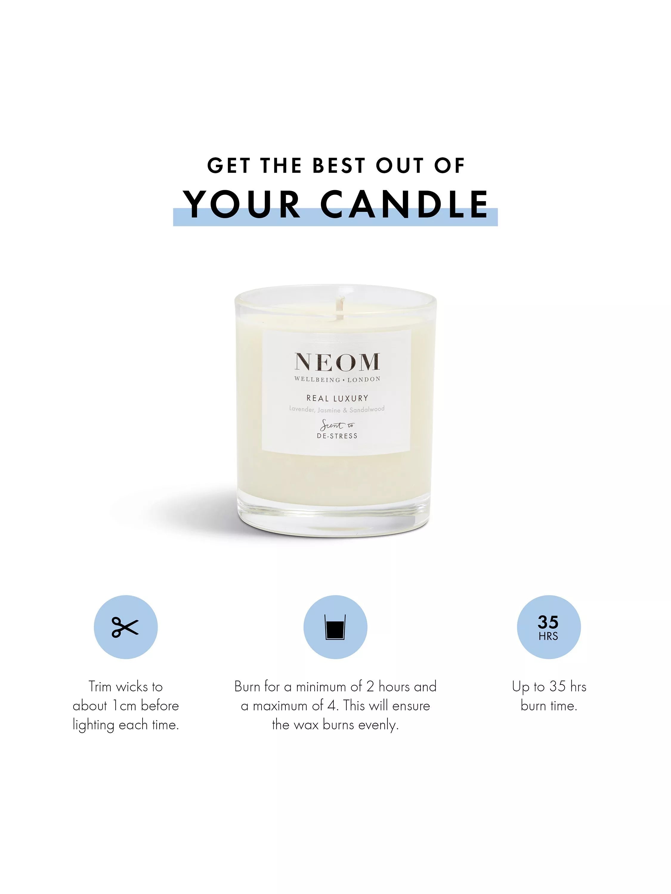 NEOM Real Luxury scented candle 185g, UK version
