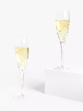 John Lewis Grosseto cut crystal glass champagne flutes set of 2 160ml, UK version