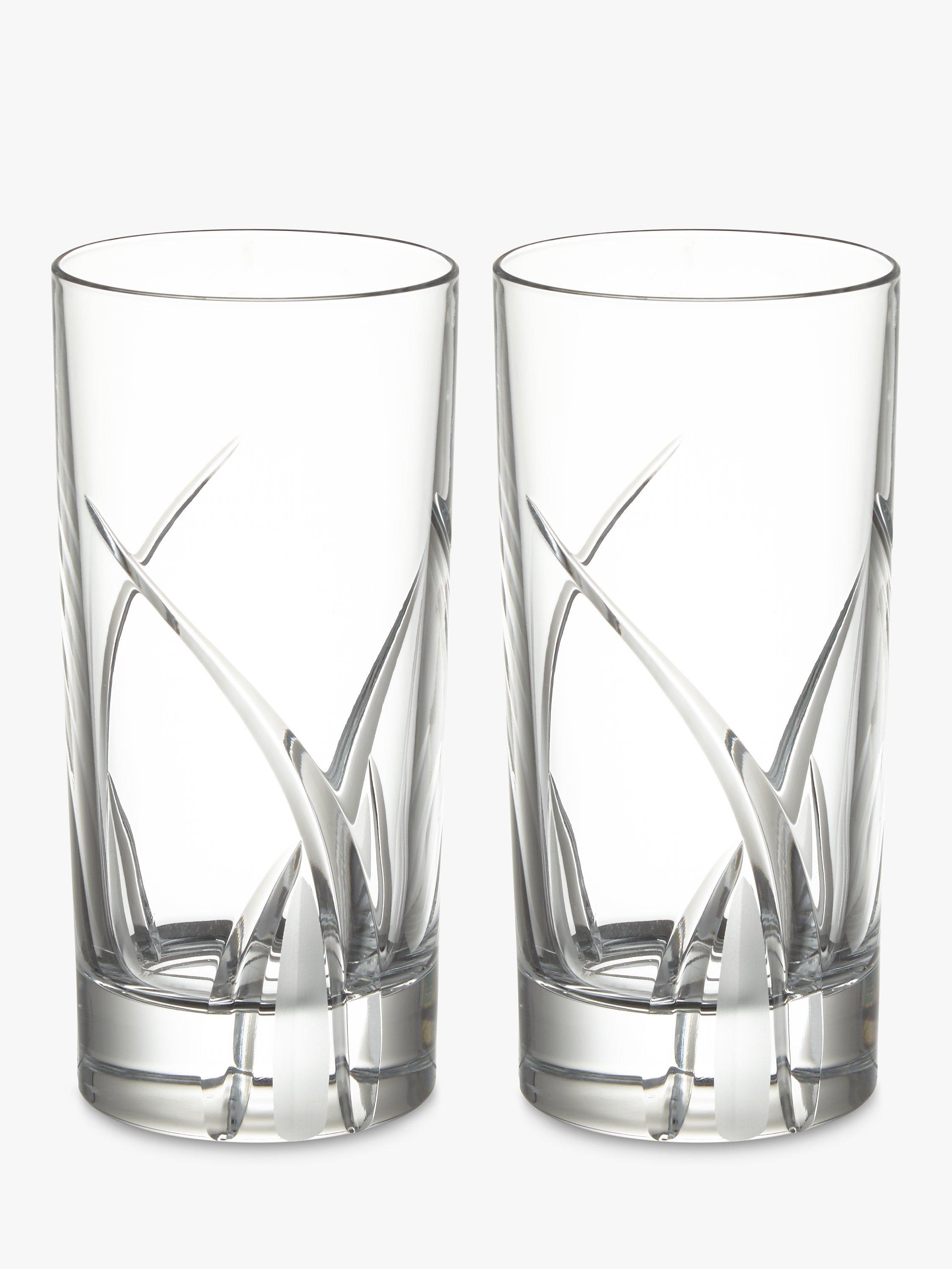 John Lewis crystal highball glasses clear set of 2 360ml UK version
