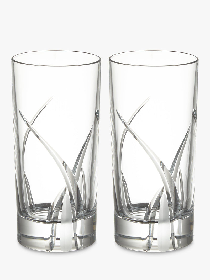 John Lewis crystal highball glasses clear set of 2 360ml UK version