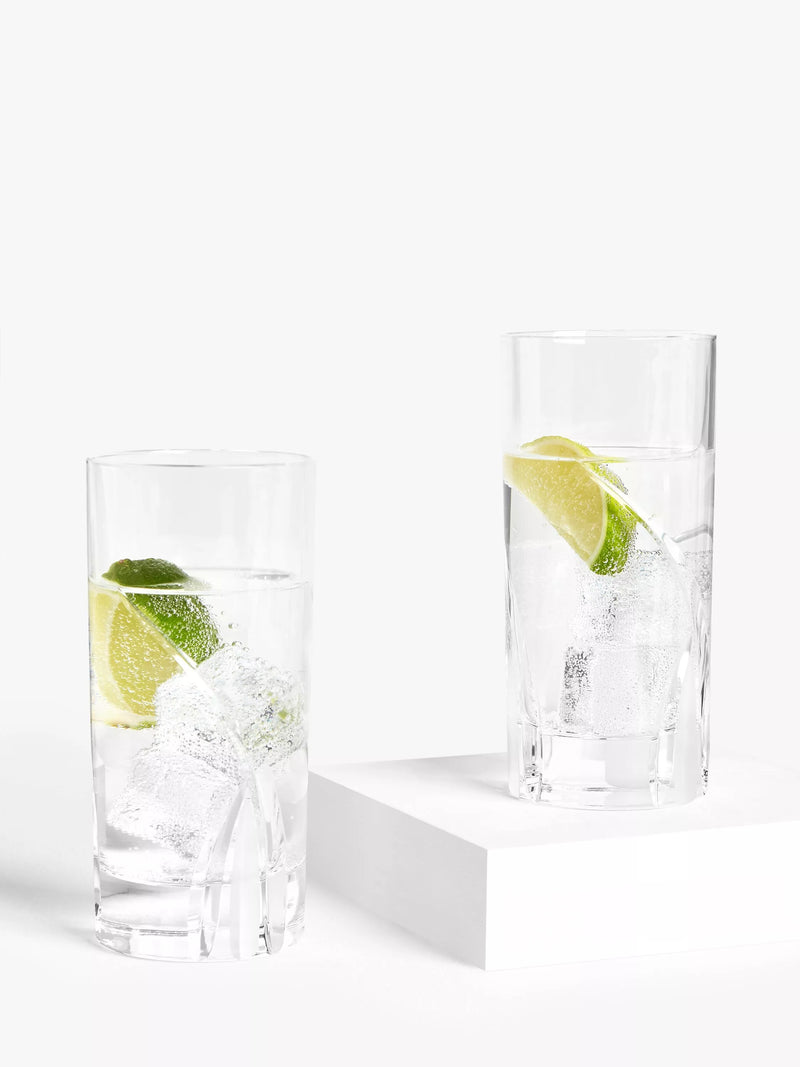 John Lewis crystal highball glasses clear set of 2 360ml UK version