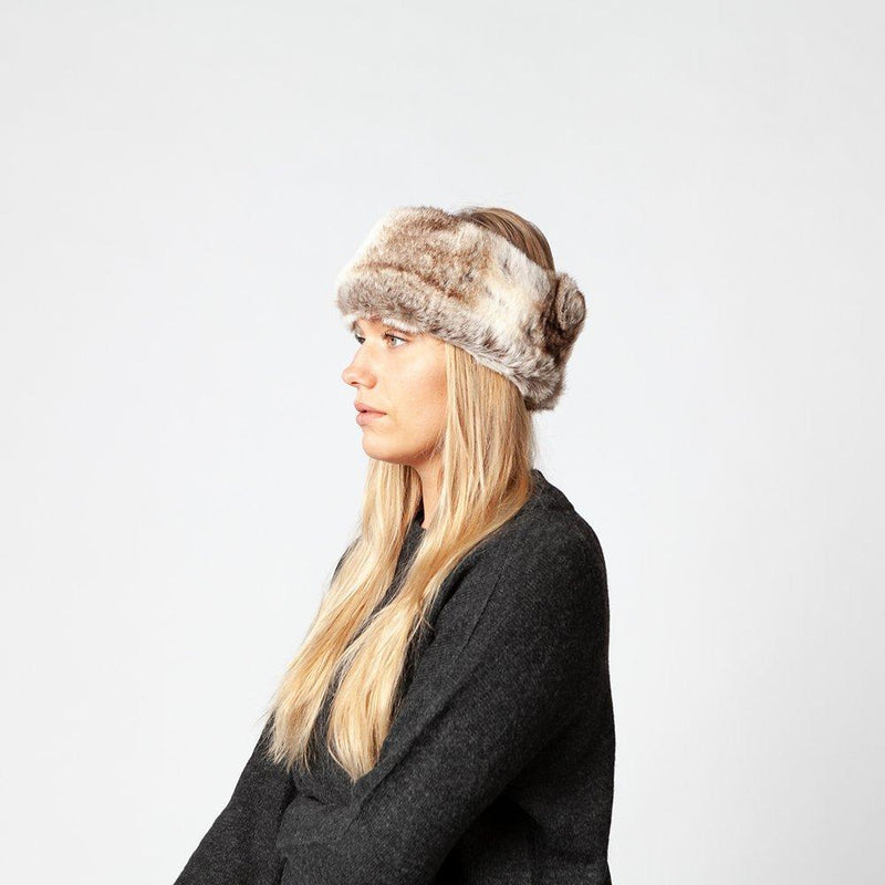 Barts faux fur headband one size brown, imported from the UK