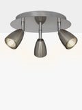 John Lewis Thea GU10 LED 3 spotlight ceiling plate chrome (British brand)