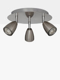 John Lewis Thea GU10 LED 3 spotlight ceiling plate chrome (British brand)