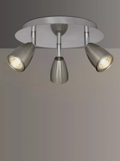John Lewis John Lewis Thea GU10 LED 3 Spotlight Ceiling Plate, Chrome- Buy online at McGrocer