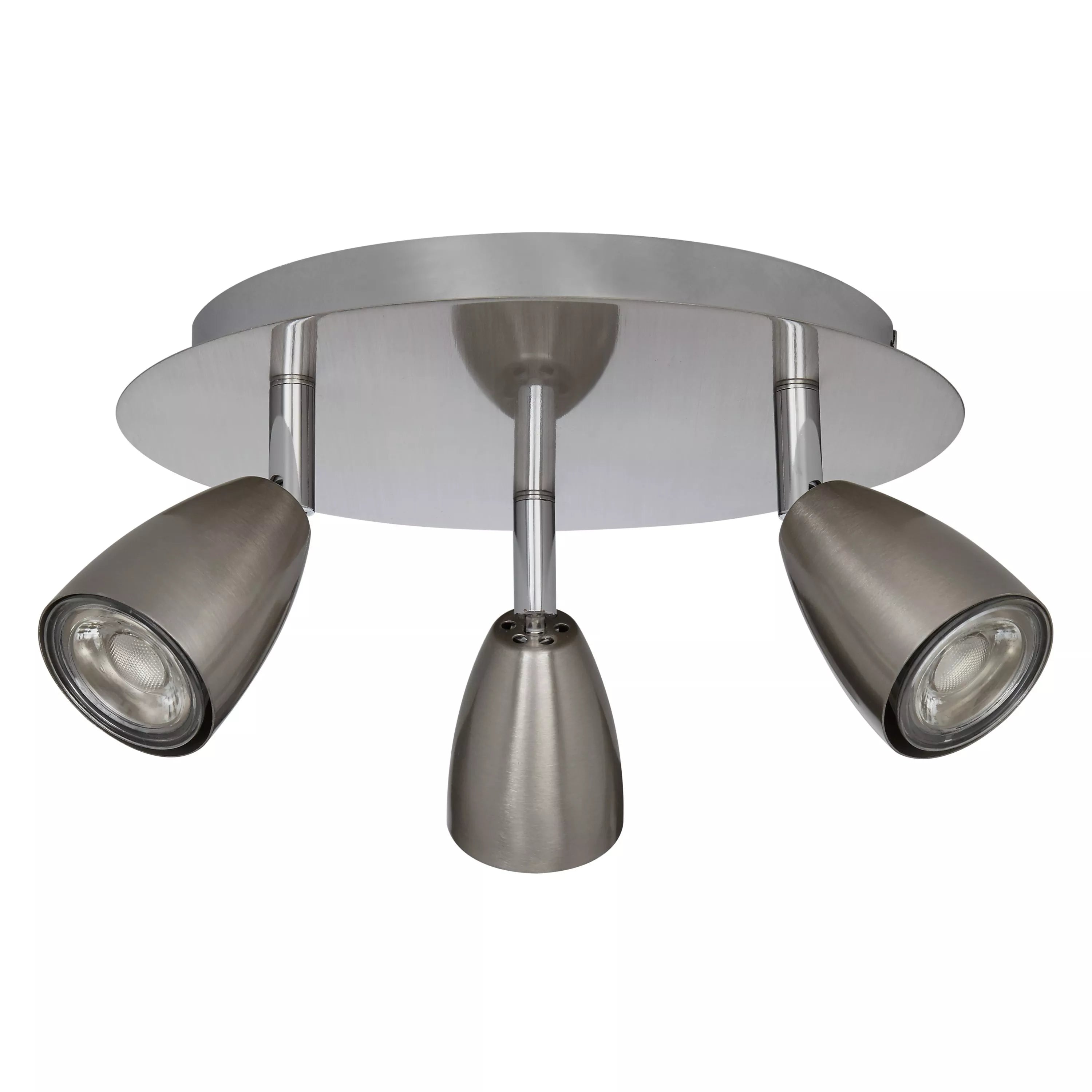 John Lewis Thea GU10 LED 3 spotlight ceiling plate chrome (British brand)