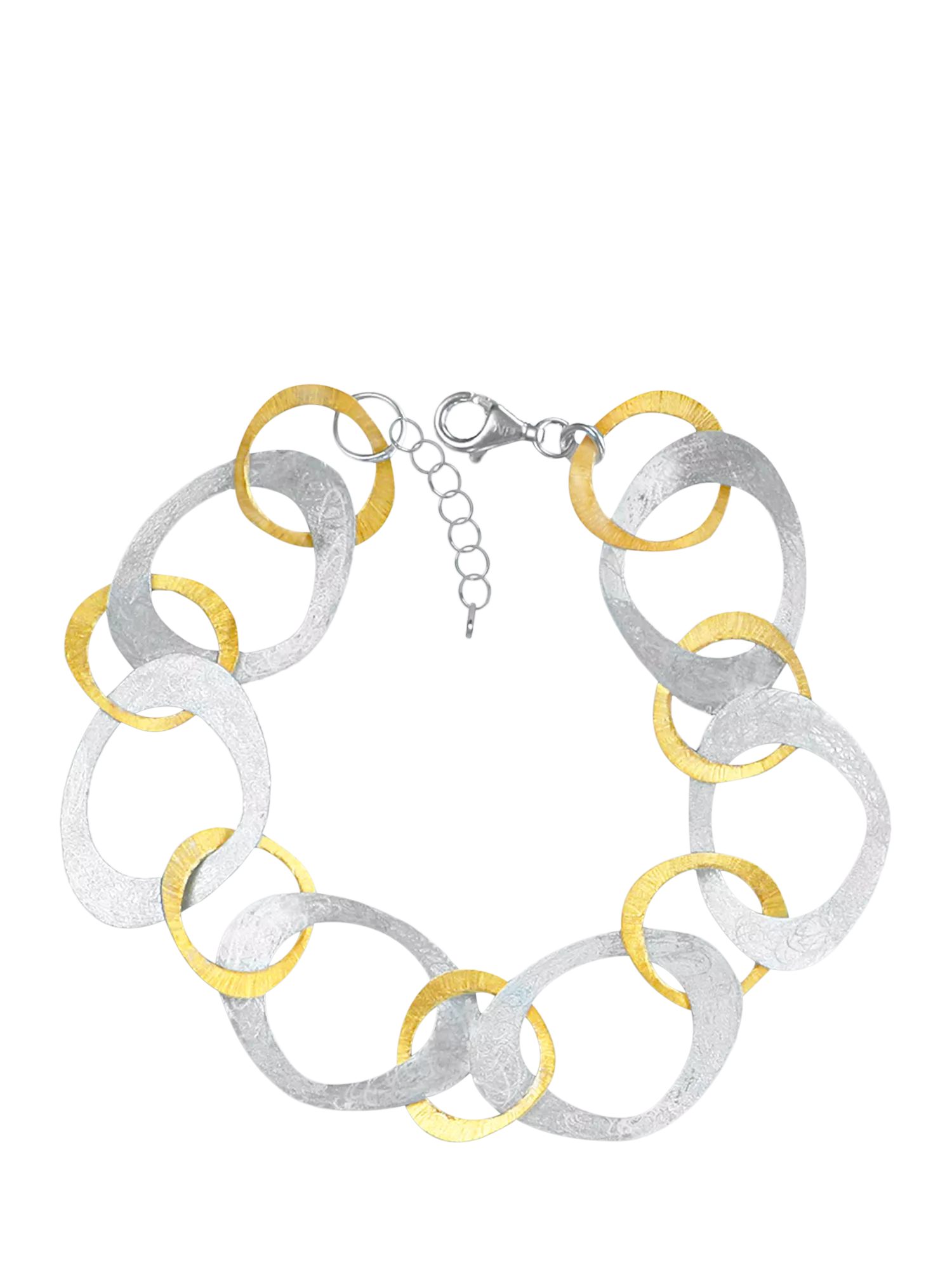 Nina B Open Link Bracelet, Silver/Gold