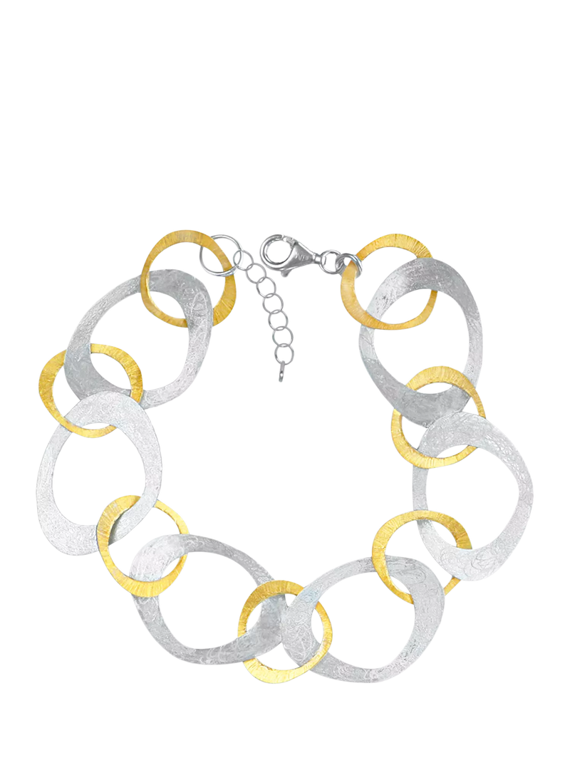 Nina B Open Link Bracelet, Silver/Gold