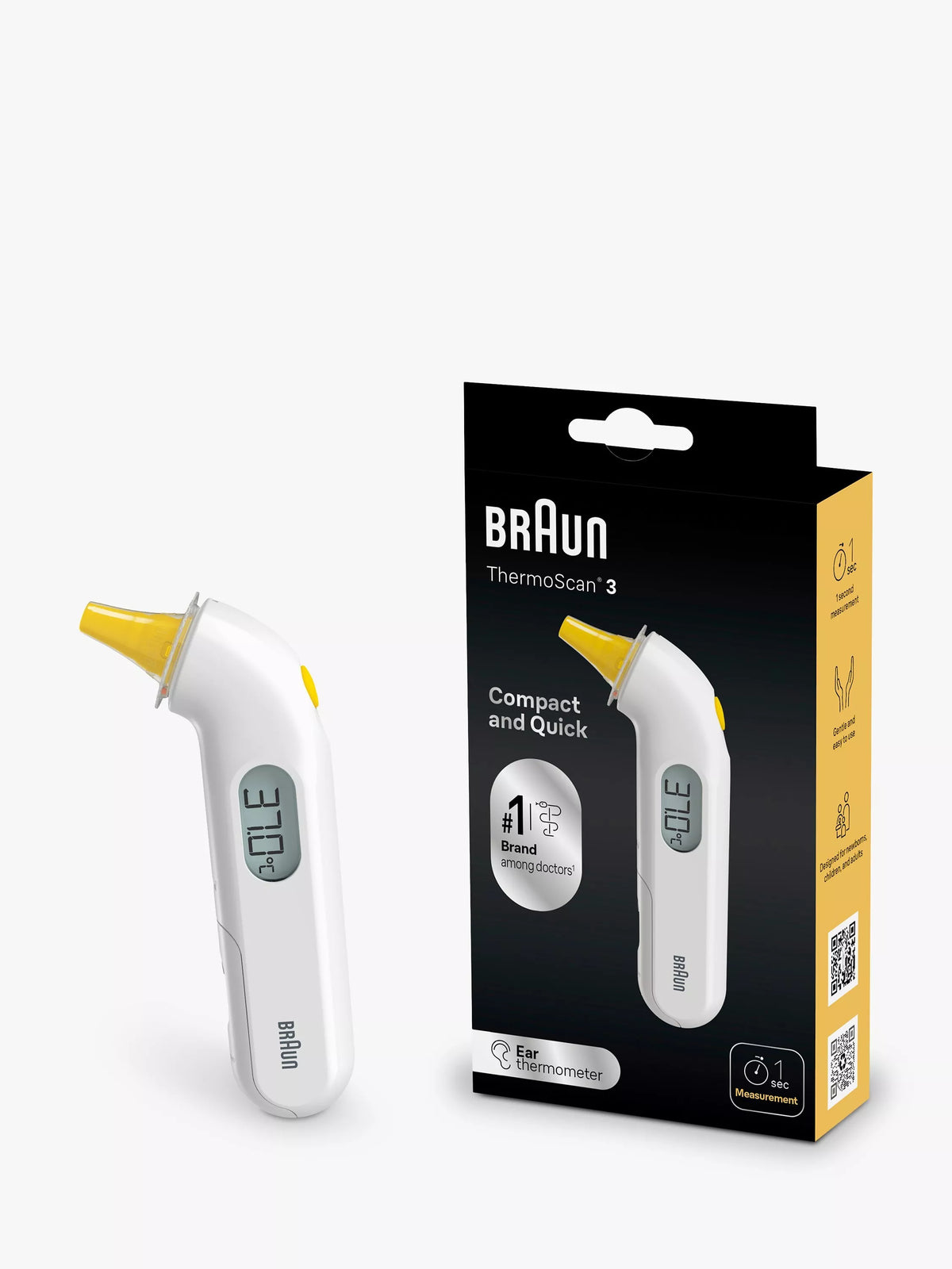 Braun ThermoScan 3 IRT 3030 Compact baby thermometer - British product