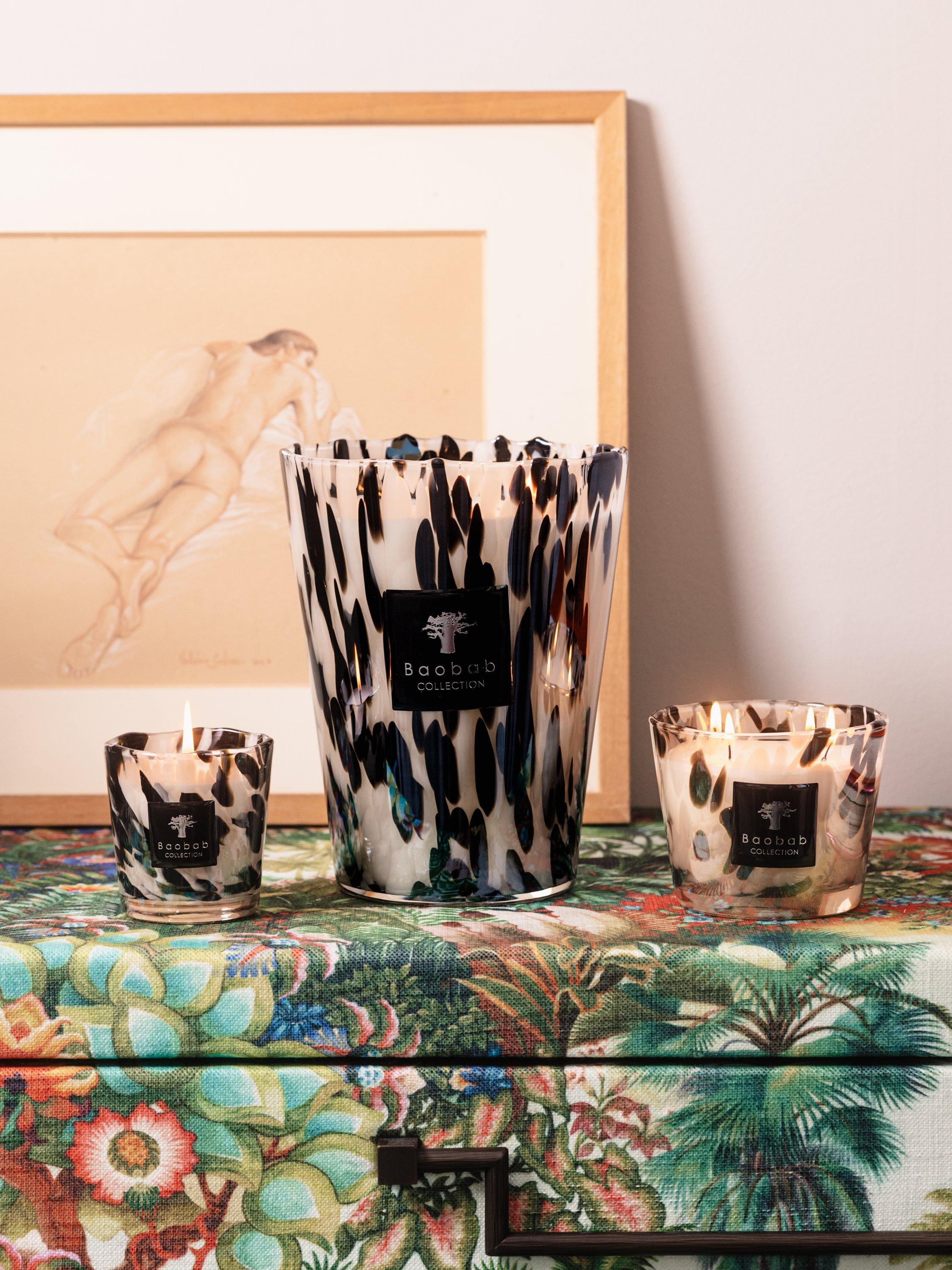 Baobab Black Pearls scented candle 500g, imported from the UK