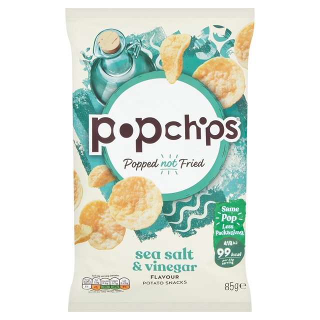 popchips Sea Salt & Vinegar Sharing Crisps   85g GOODS M&S   