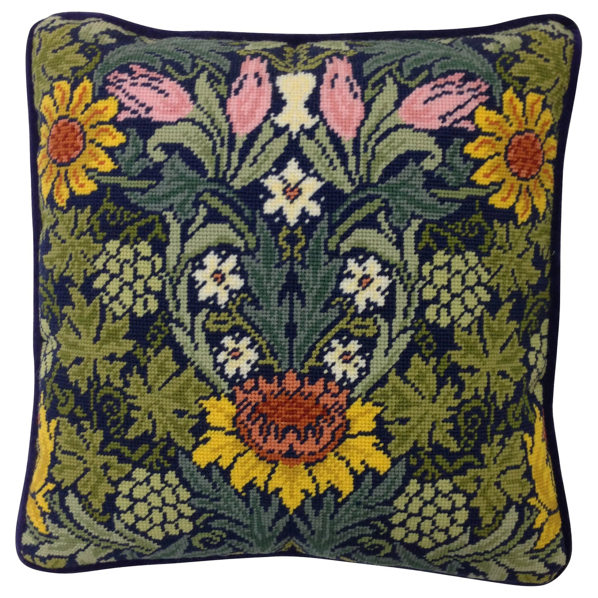 Bothy Threads William Morris Sunflowers printed canvas tapestry kit (British brand)