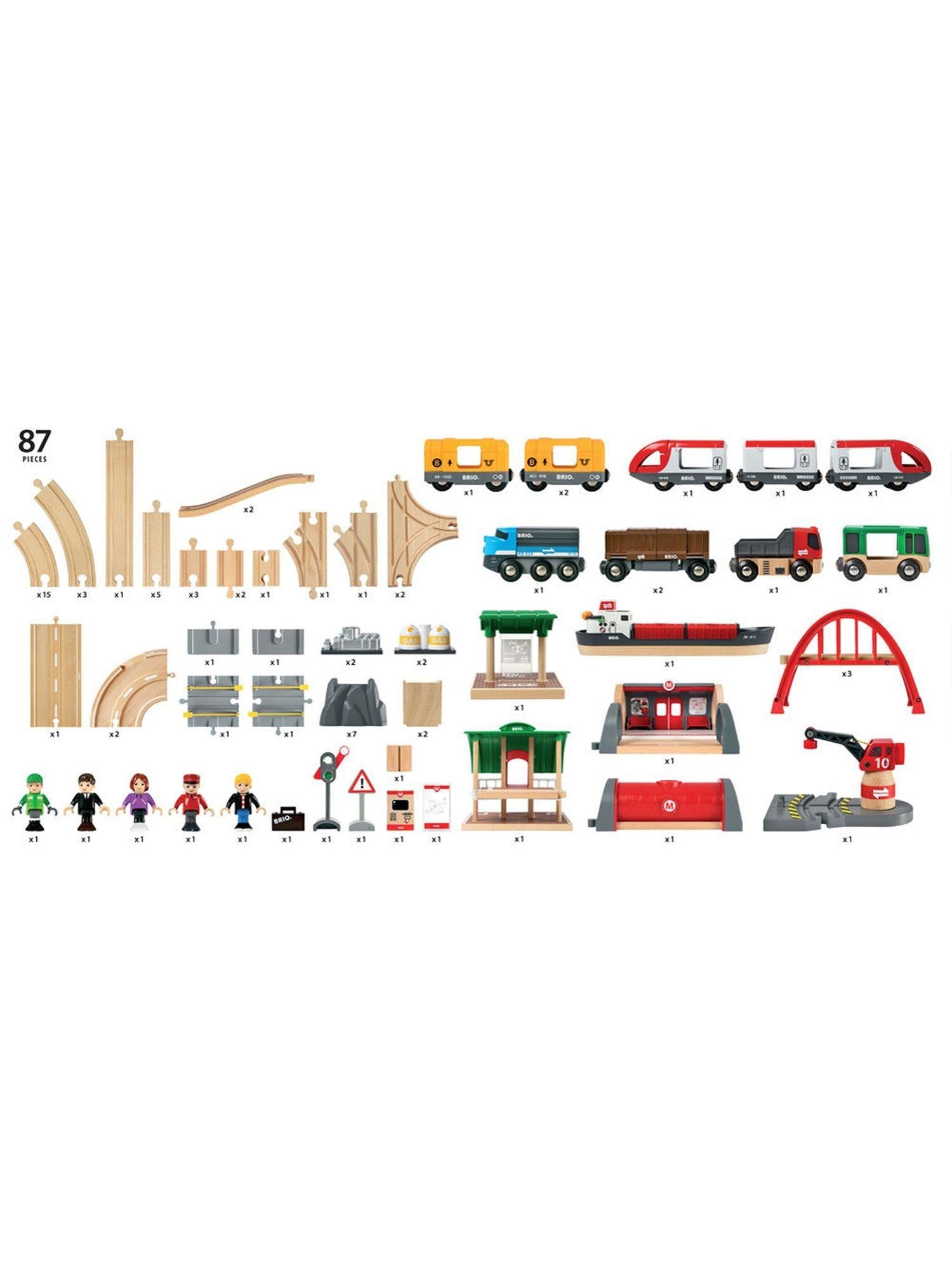 BRIO Deluxe Railway Set 87-piece wooden train set - British product