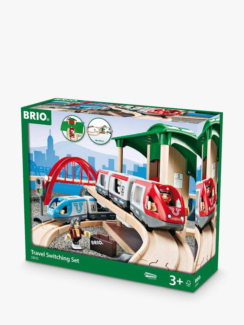 BRIO Travel Switching Train Set, wooden toy imported from the UK