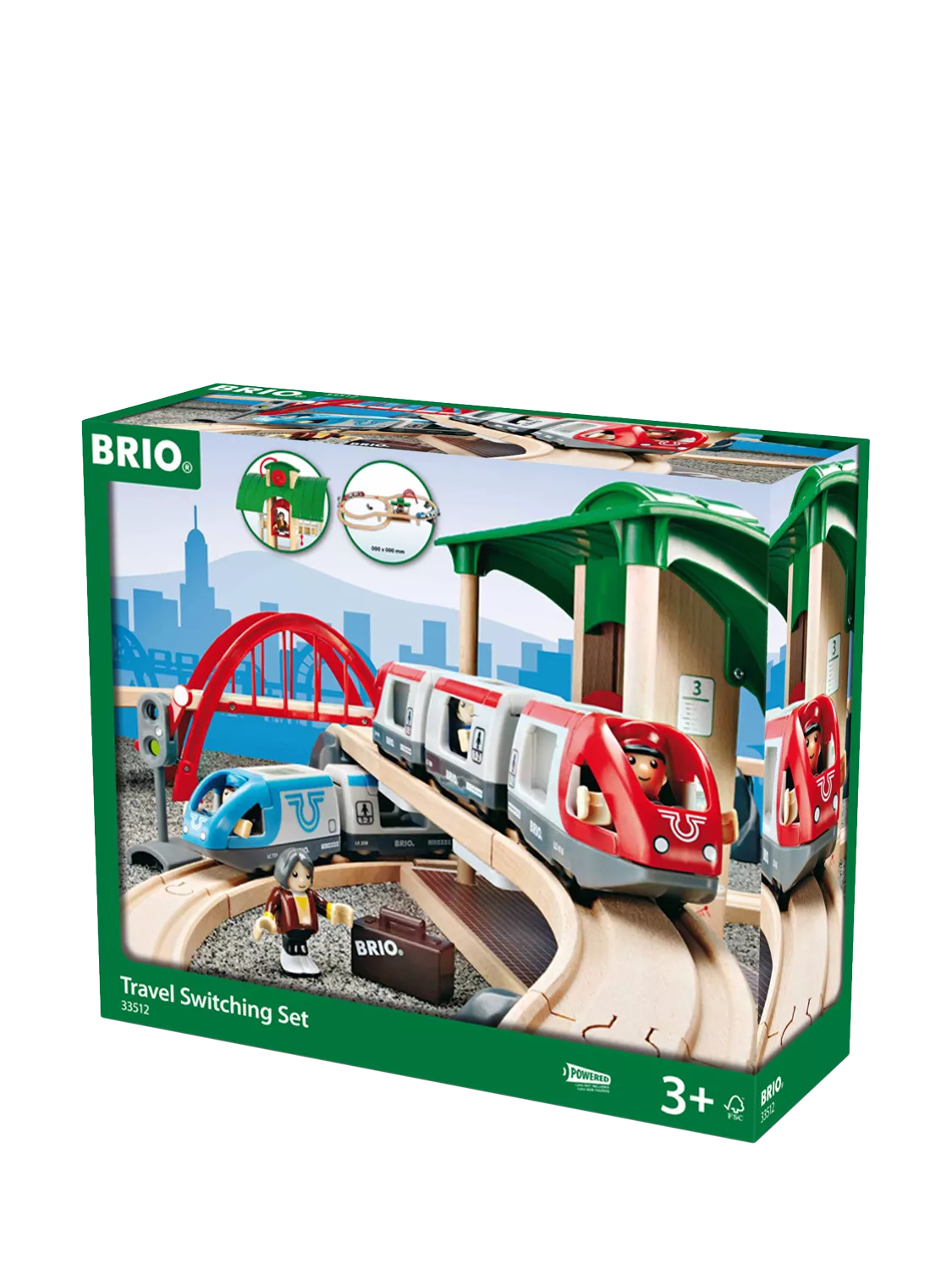 BRIO Travel Switching Train Set, wooden toy imported from the UK