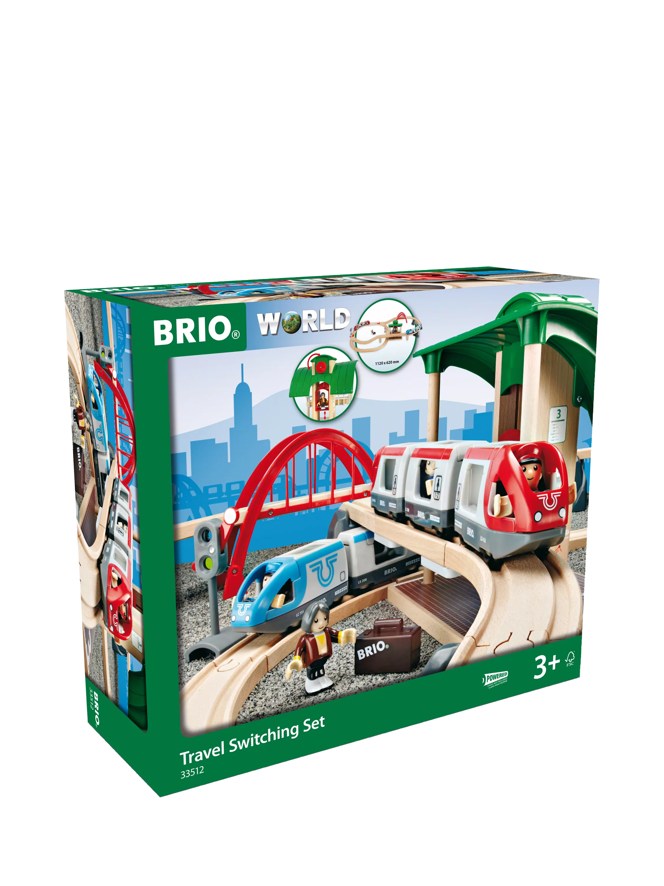 BRIO Travel Switching Train Set, wooden toy imported from the UK