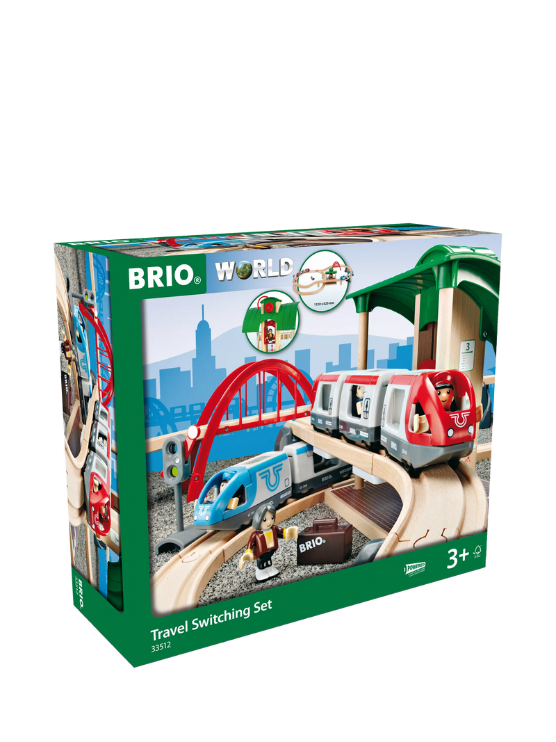 BRIO Travel Switching Train Set, wooden toy imported from the UK