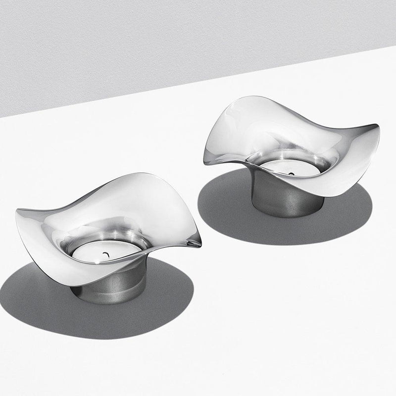 Georg Jensen Cobra tealight holders set of 2, imported from the UK