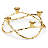 Georg Jensen Season gold plated candlestick holder 26cm (British brand)