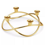 Georg Jensen Season gold plated candlestick holder 26cm (British brand)