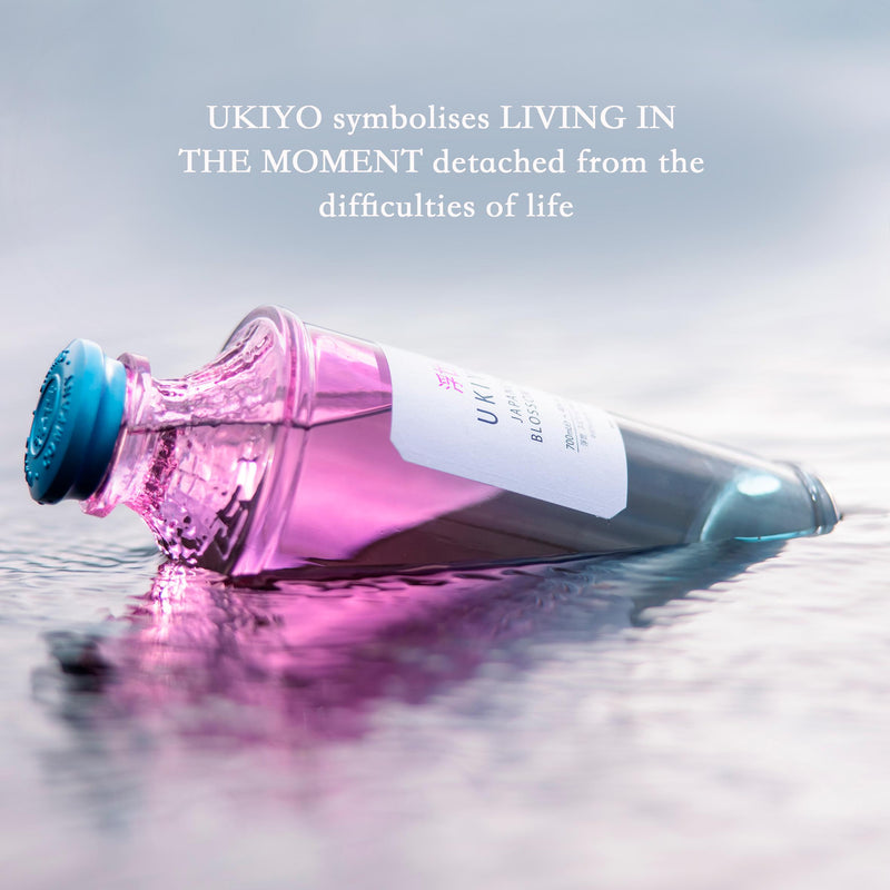 UKIYO Japanese Blossom Gin 700ml glass bottle (British brand)
