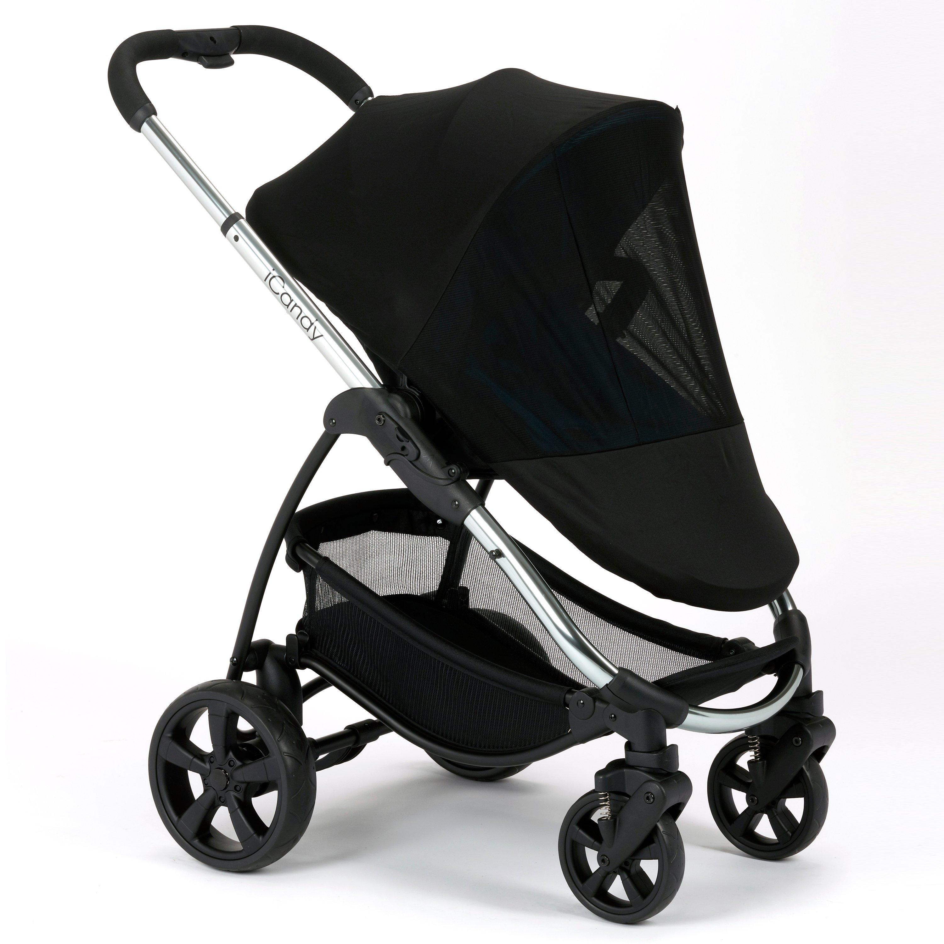 iCandy pushchair sunshade hood in black, UK version