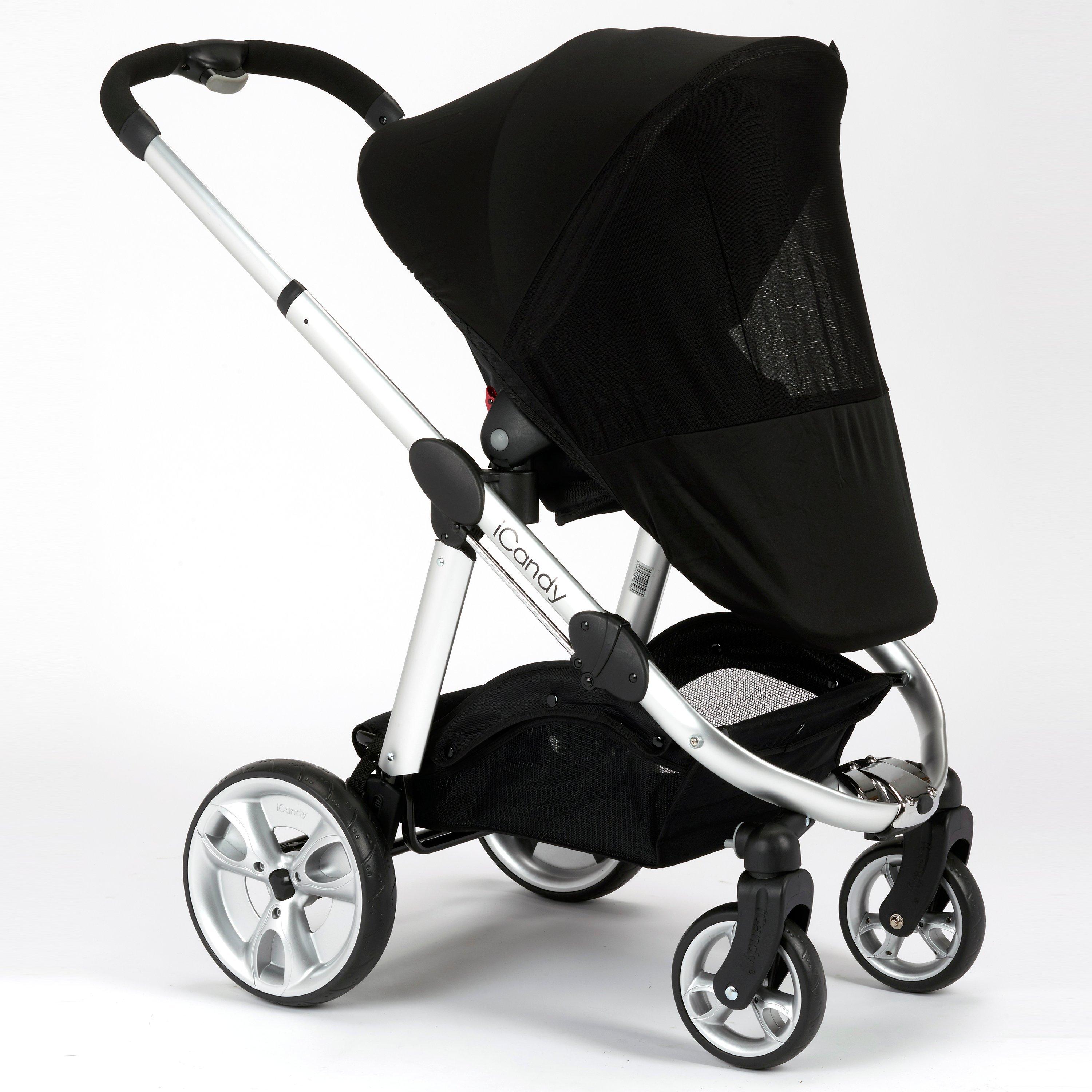 iCandy pushchair sunshade hood in black, UK version
