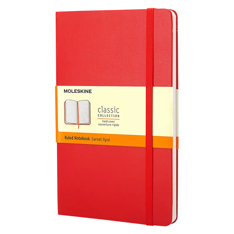 Moleskine pocket sized ruled notebook hard cover (British brand)