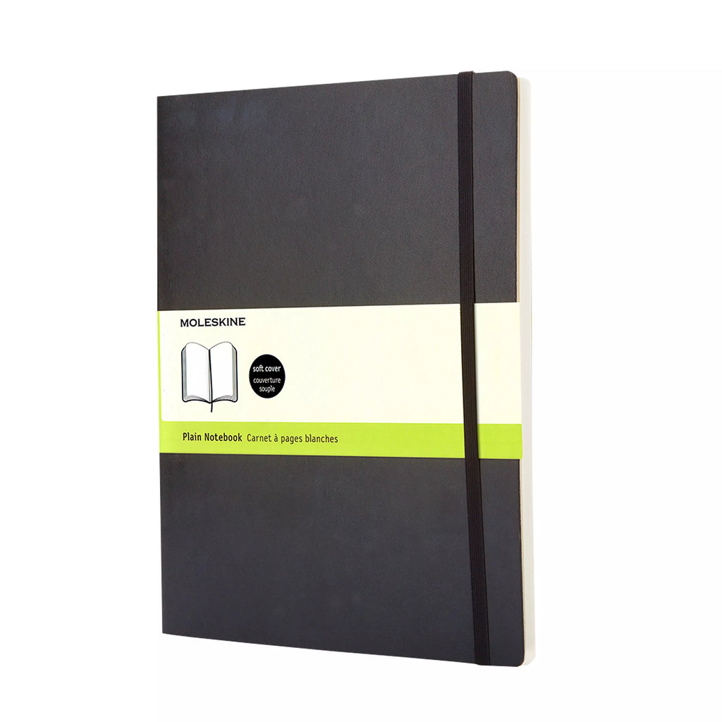 Moleskine Extra Large Soft Cover Plain Notebook, Black