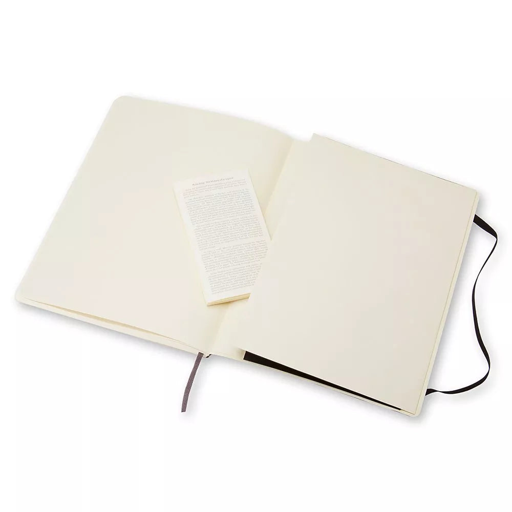 Moleskine soft cover plain notebook extra large, UK version