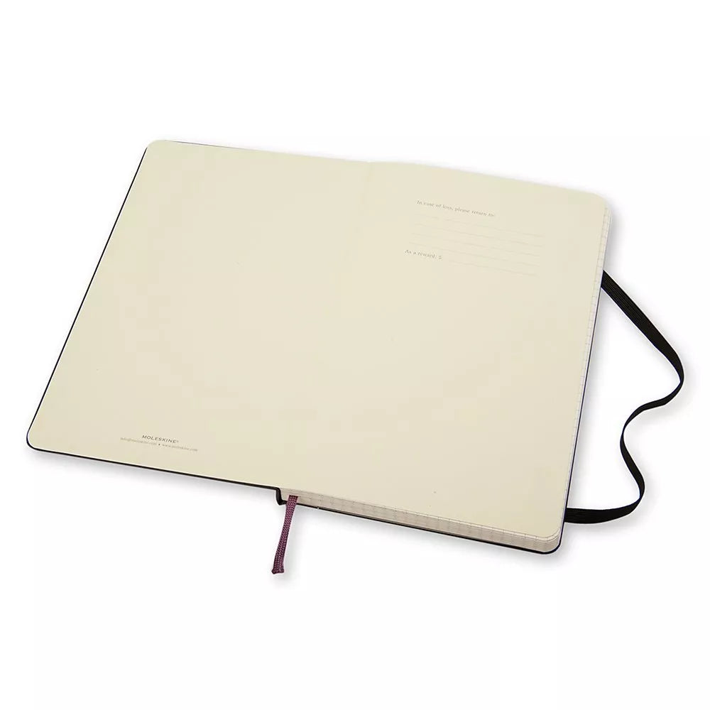 Moleskine large hard cover squared notebook black, UK version