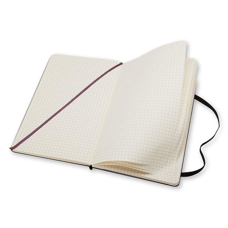 Moleskine large hard cover squared notebook black, UK version
