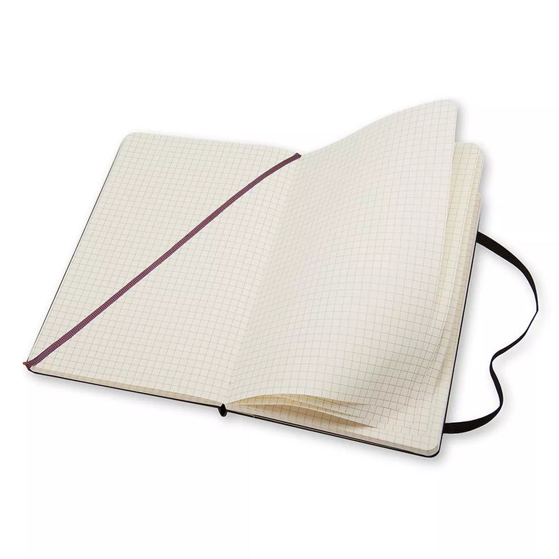 Moleskine large hard cover squared notebook black, UK version