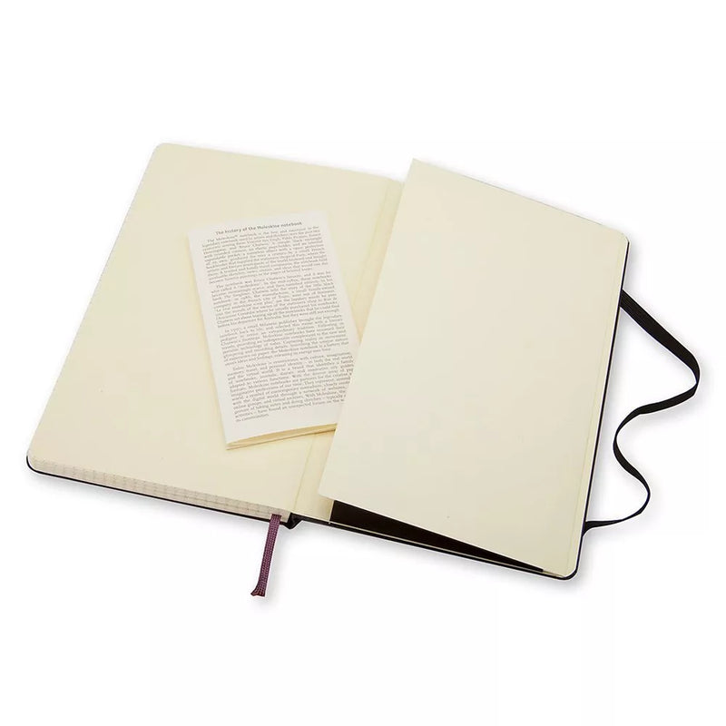 Moleskine large hard cover squared notebook black, UK version