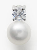 Lido freshwater pearl stud earrings in silver - British product